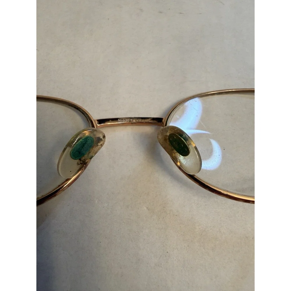 Gucci Vintage GG 1270 RZ8 Brown Tortoise Gold Circular Oval Eyeglass Frames Logo